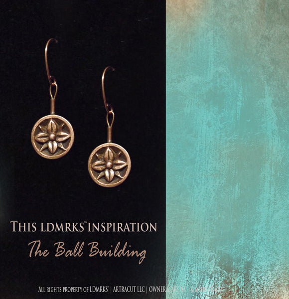 The Ball Building Copper Earrings BBCE-I