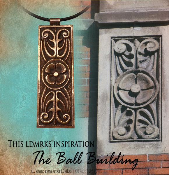 The Ball Building Copper Pendant Necklace