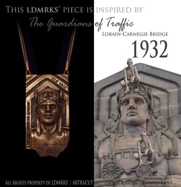 LDMRKS Guardians of Traffic Copper Pendant - GTCPN