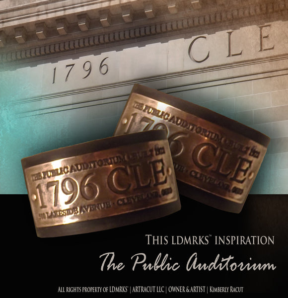 Public Auditorium 1796 CLE Leather Cuff Bracelet PAMLC-I