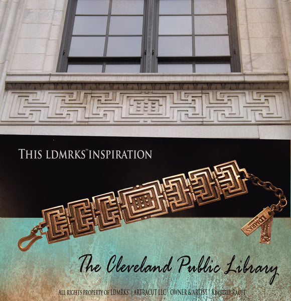 LDMRKS Cleveland Public Library Copper Bracelet - CPLCB-I