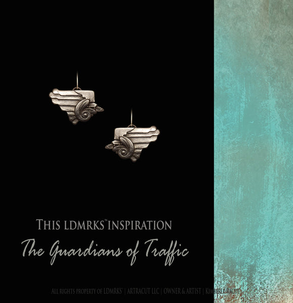 LDMRKS® Guardians of Traffic Steel Wing Earrings GTSWE