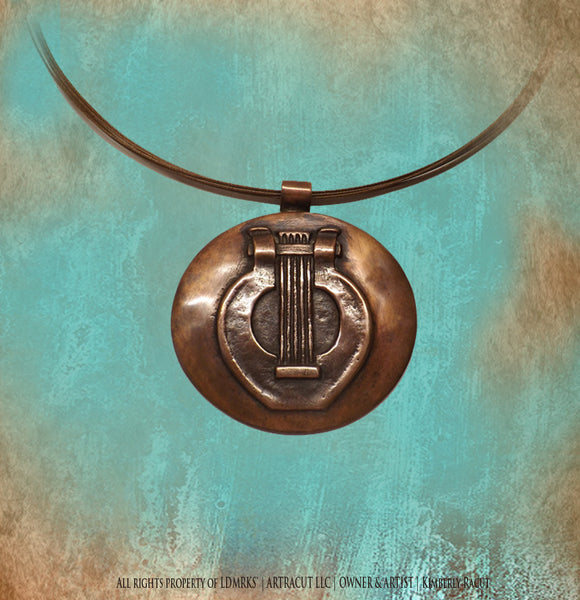 Severance Hall Copper Pendant with Bronze Jewelry Wire SHCP-I