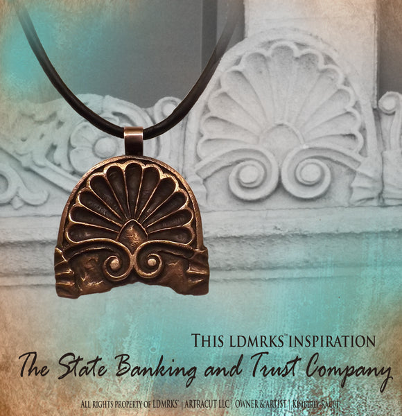LDMRKS™ State Banking and Trust Co. Copper Shell Pendant Necklace SBTCCSP