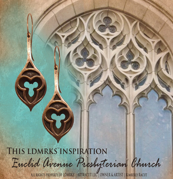 Euclid Avenue Presbyterian Church Copper Earrings - EAPCE-I