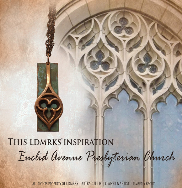 Euclid Avenue Presbyterian Church Single Copper Pendant Necklace - EAP1CPN
