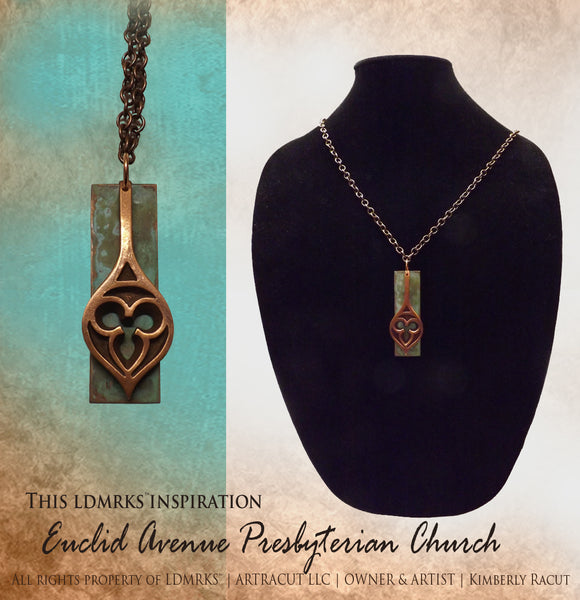 Euclid Avenue Presbyterian Church Single Copper Pendant Necklace - EAP1CPN