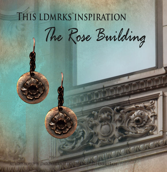 LDMRKS Rose Building Copper Earrings - RBCE