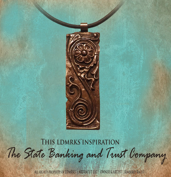 LDMRKS™ State Banking and Trust Company Copper Pendant Necklace SBTCCP